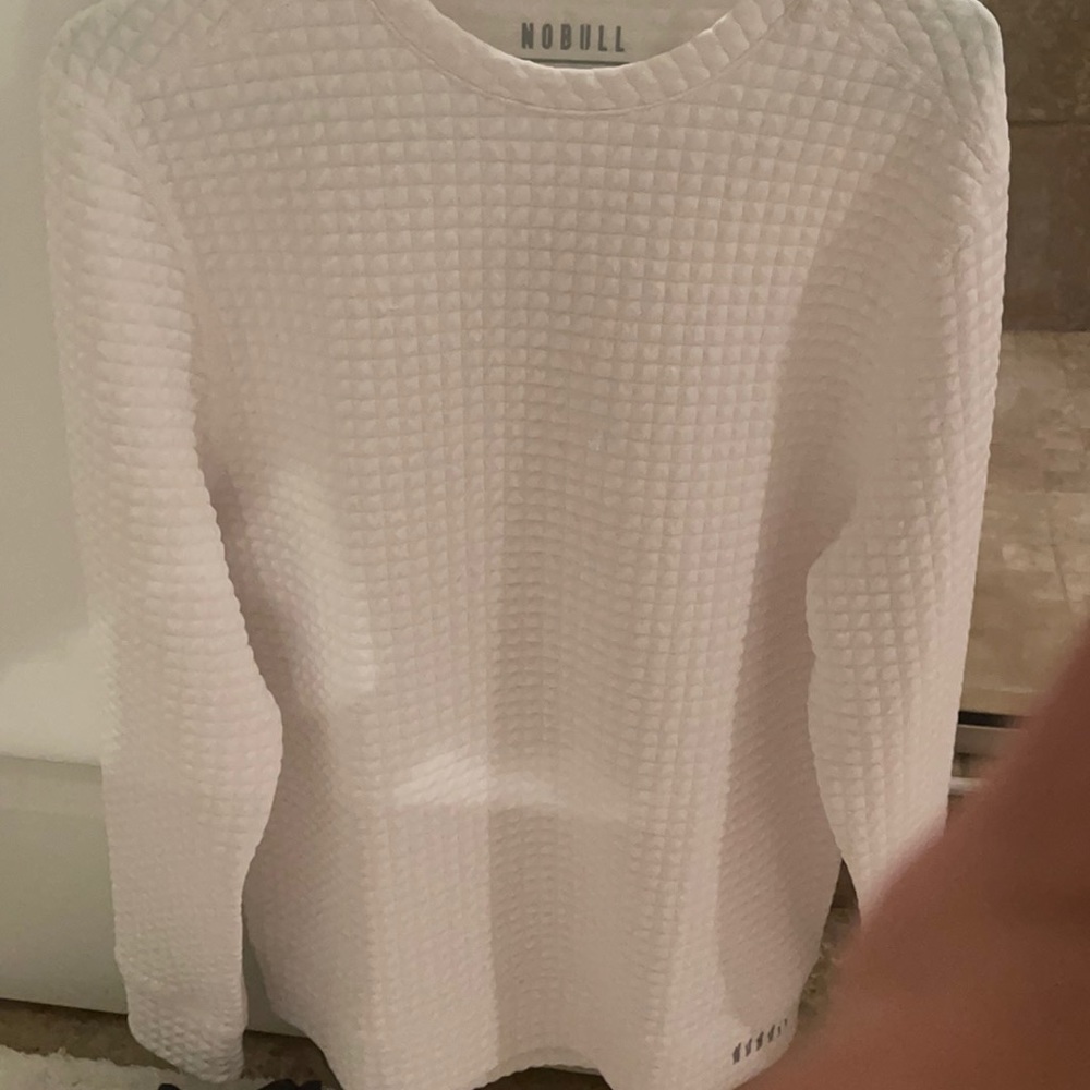 No bull size medium quilted crew pull over